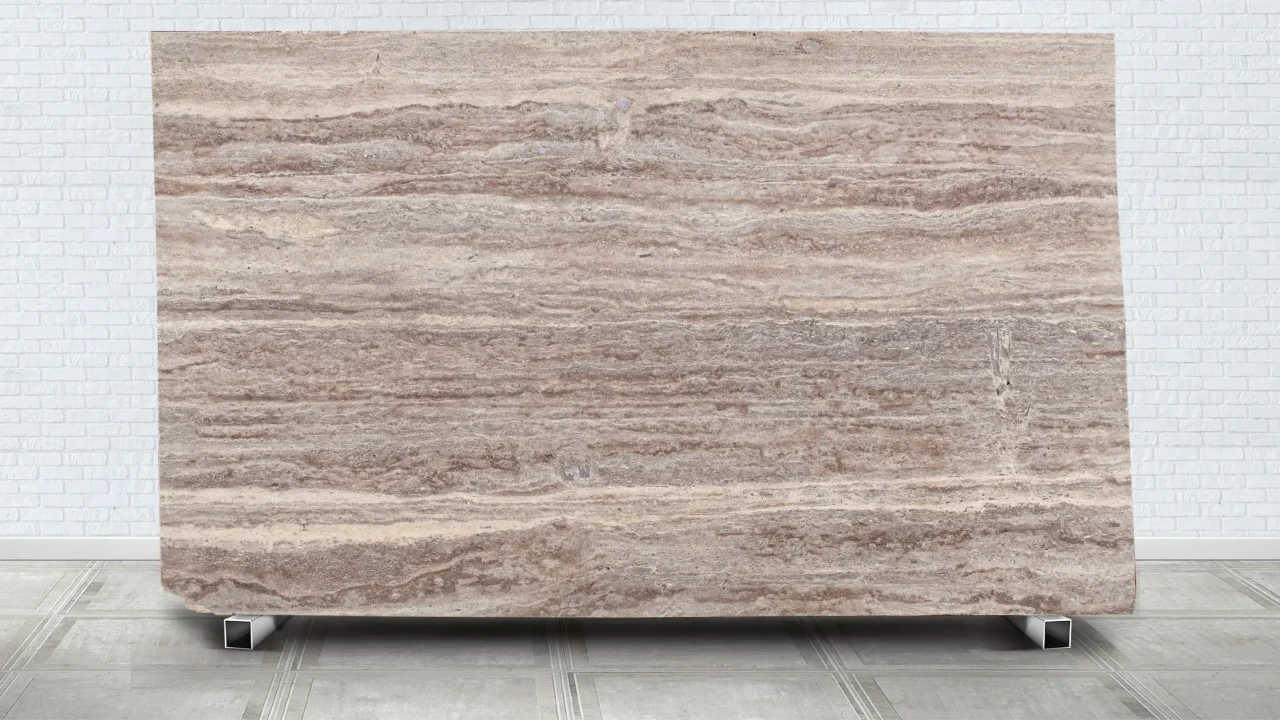 Scalla Naturale Silver Travertine VC заповнений шліфований в интерьере