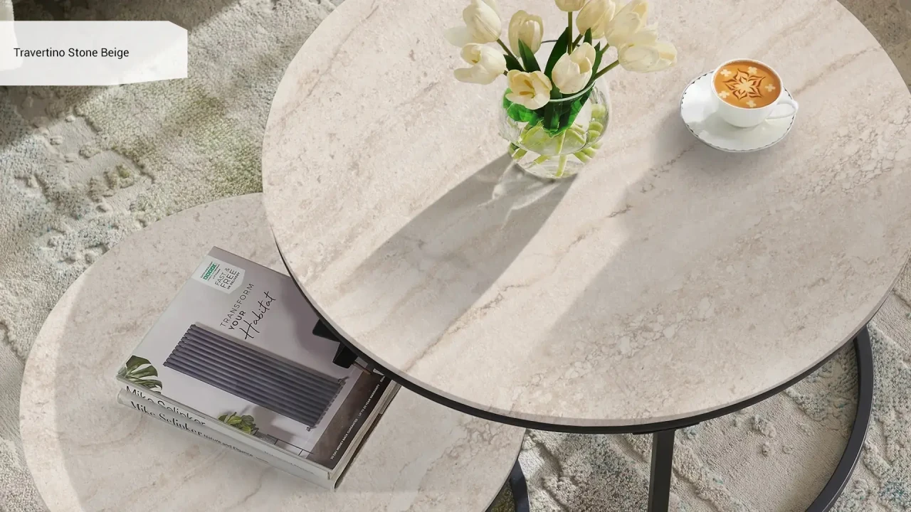 Keralini Travertino Stone Beige в інтер'єрі