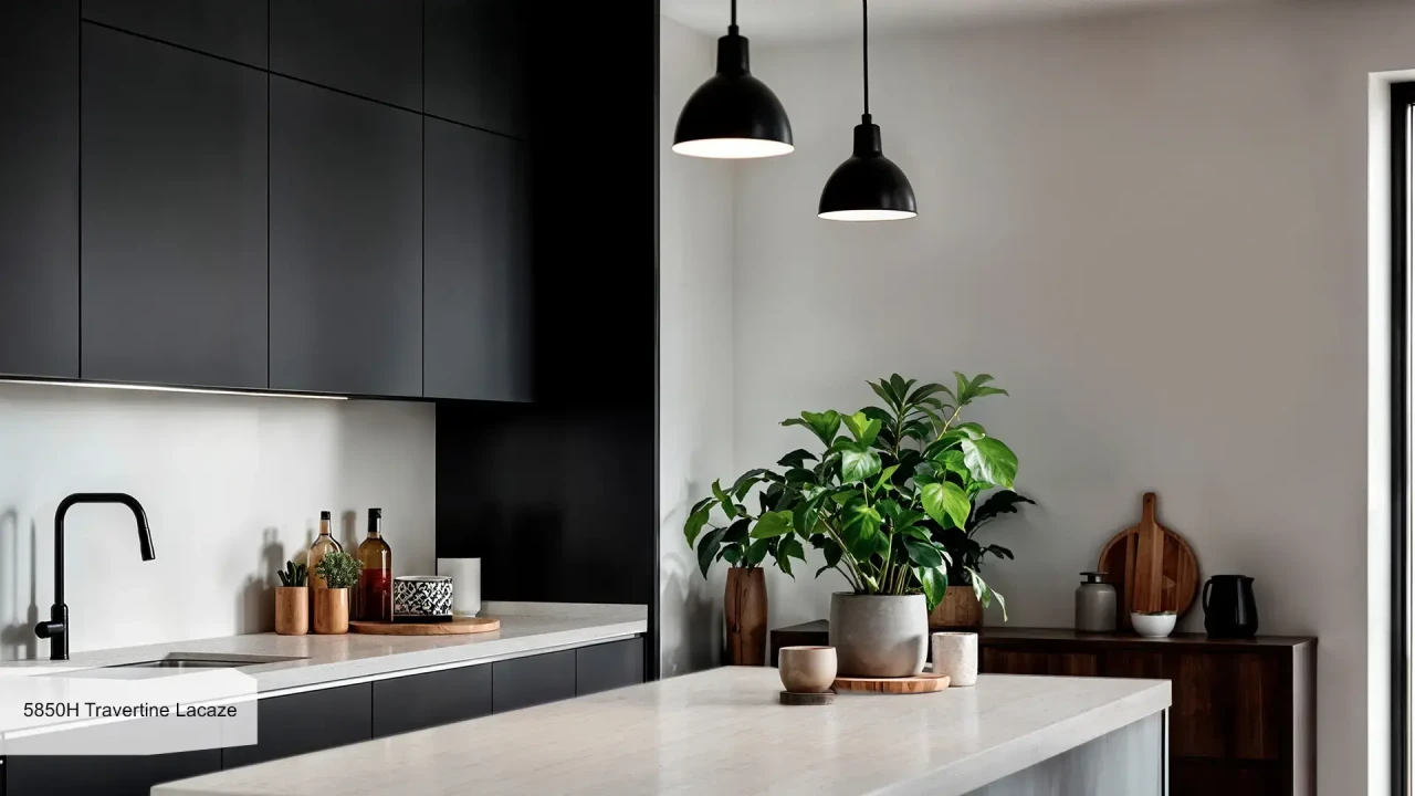 Avant Quartz 5850H Travertine Lacaze в інтер'єрі