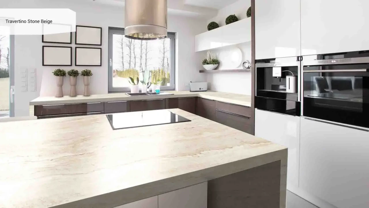 Keralini Travertino Stone Beige в інтер'єрі