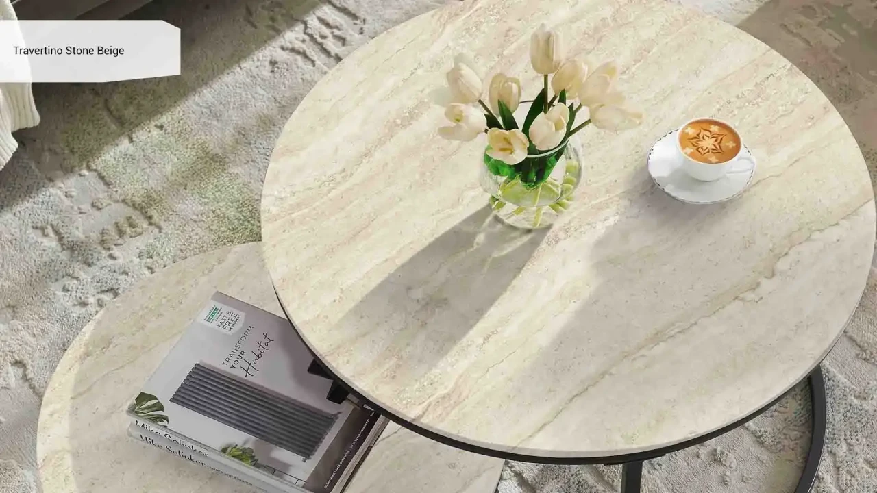 Keralini Travertino Stone Beige в інтер'єрі