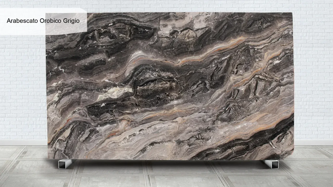 Scalla Naturale Arabescato Orobico Grigio в интерьере