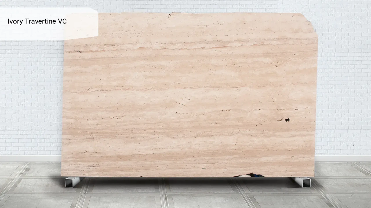 Scalla Naturale Ivory Travertine VC незаповнений антік в інтер'єрі