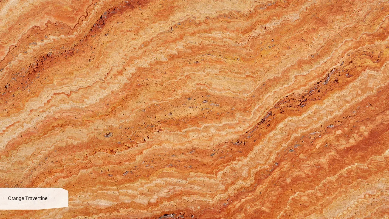 Scalla Naturale Orange Travertine незаполненный шлифованный в интерьере