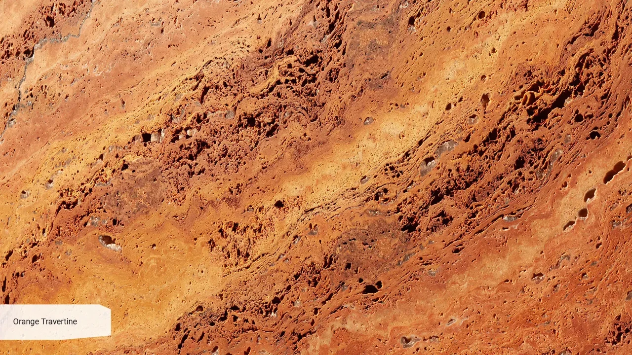 Scalla Naturale Orange Travertine незаполненный шлифованный в интерьере