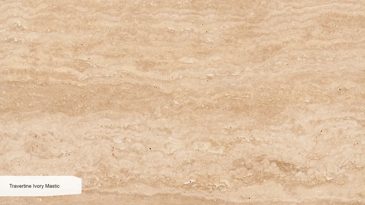 Scalla Naturale Travertine Ivory Mastic заповнений полірований в інтер'єрі
