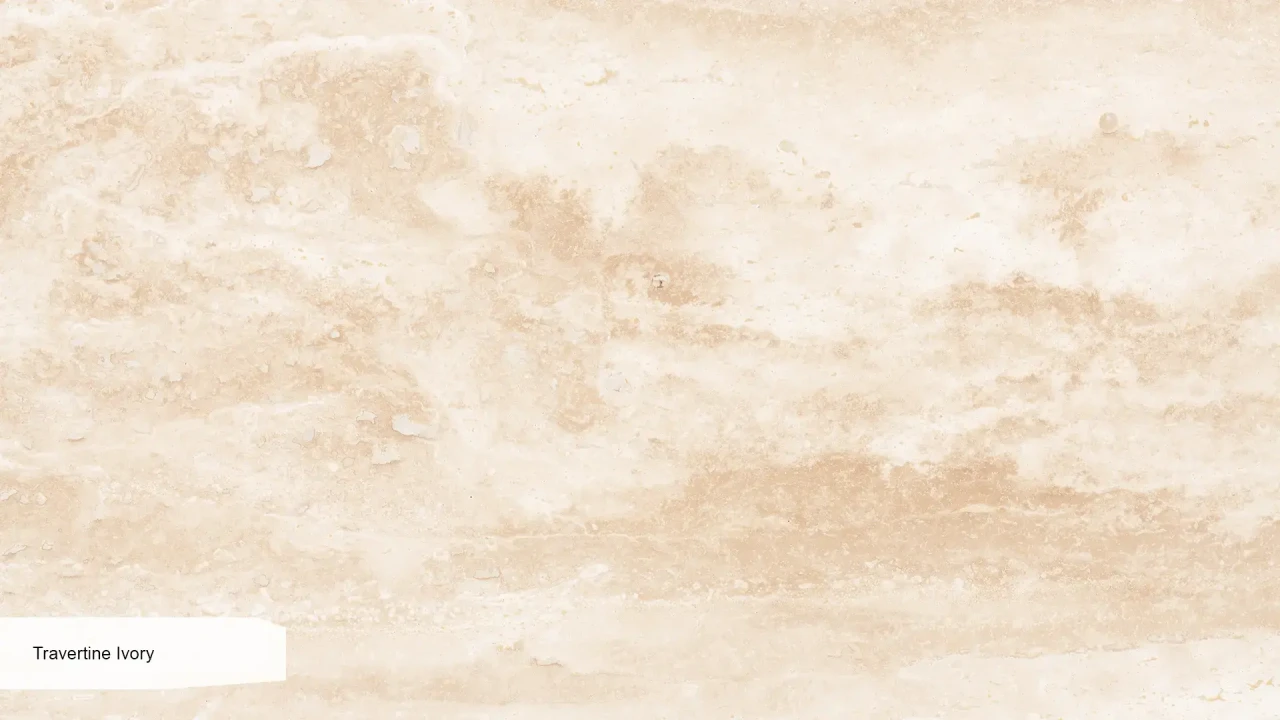 Scalla Naturale Travertine Ivory VC заполненный шлифованный на сетке (3 см) в интерьере