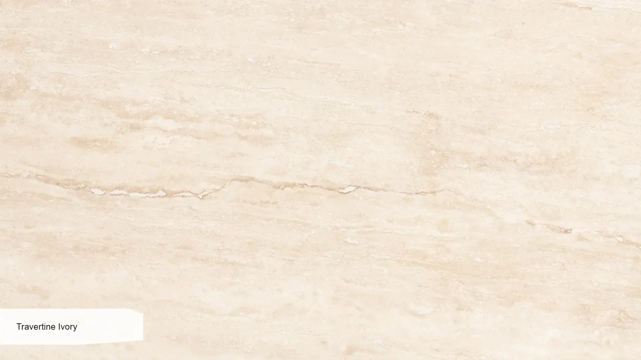 Scalla Naturale Travertine Ivory VC заполненный шлифованный на сетке (3 см) в интерьере