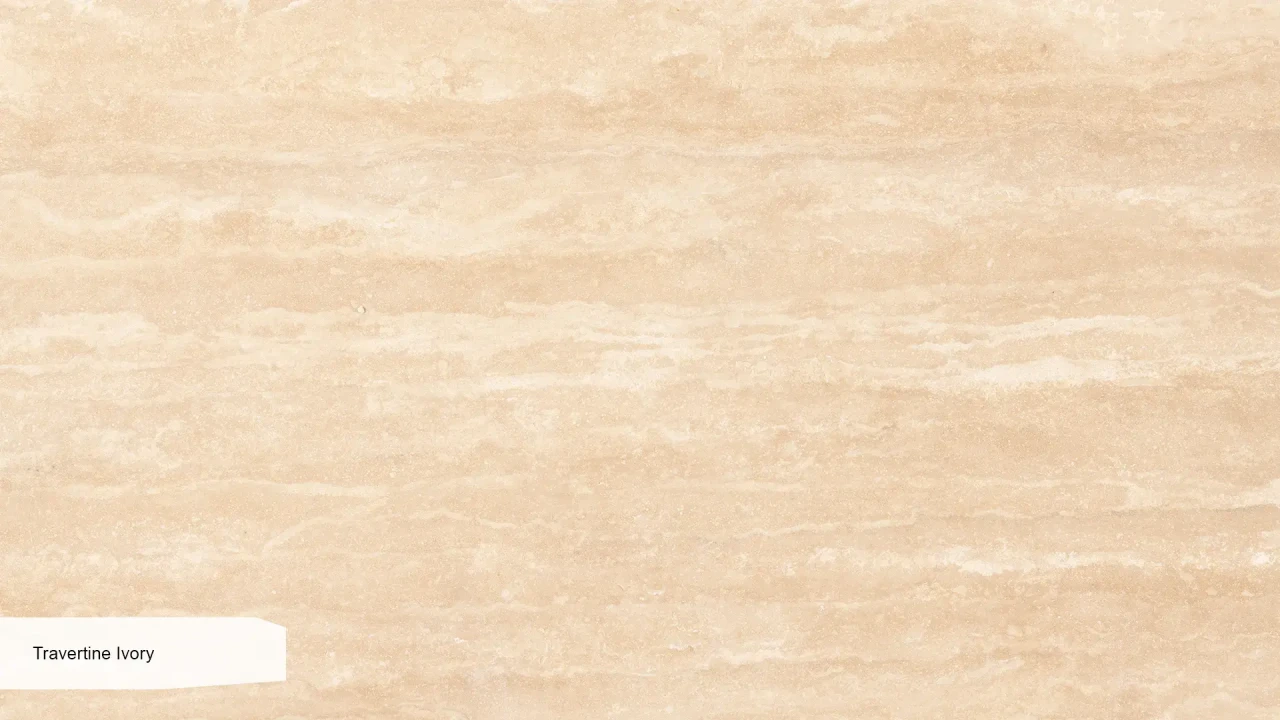 Scalla Naturale Travertine Ivory VC заповнений шліфований на сітці в інтер'єрі