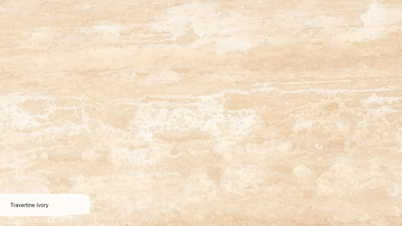 Scalla Naturale Travertine Ivory VC заповнений шліфований на сітці в інтер'єрі