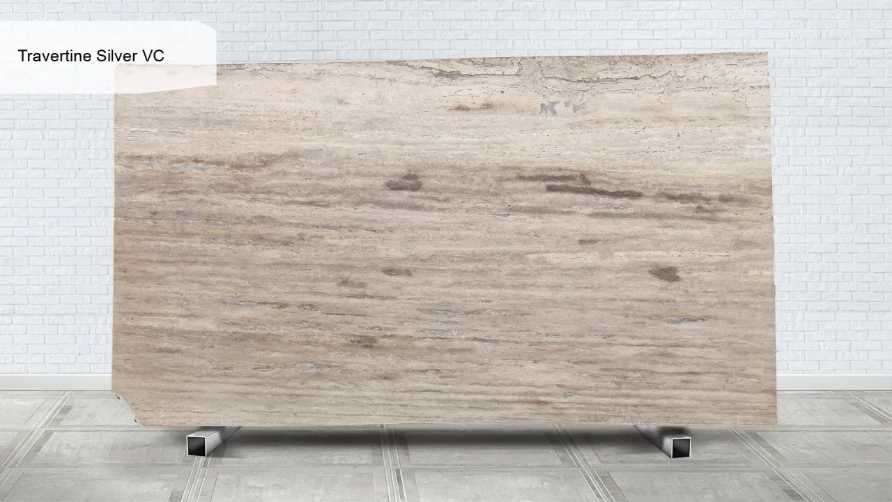 Scalla Naturale Travertine Silver VC заполненный цемент в интерьере
