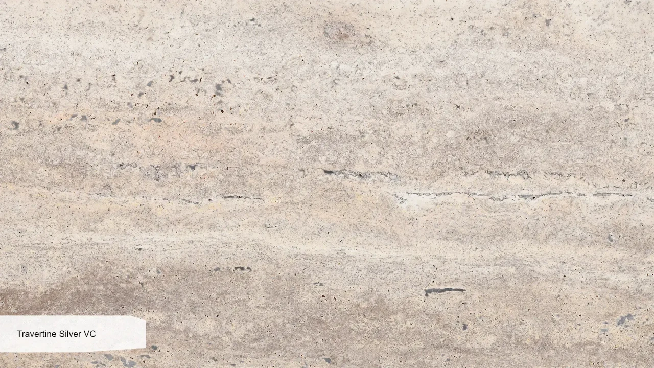 Scalla Naturale Travertine Silver VC заполненный цемент в интерьере
